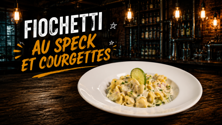 restaurant à vitré fiochetti au speck et aux courgettes