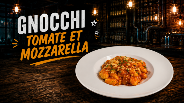 restaurant à vitré gnocchi tomate et mozarella chez evasium à vitré